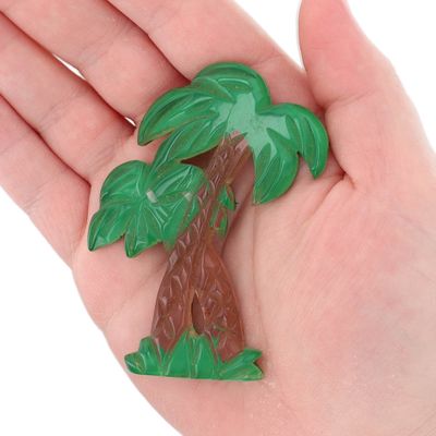 Sale Photo Thumbnail #193: Lucite Lacquer Palm Tree Brooch Vintage