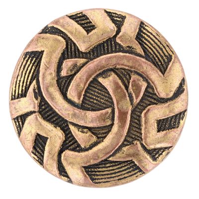 Sale Photo Thumbnail #312: Gold Filled Embossed Celtic Button Brooch