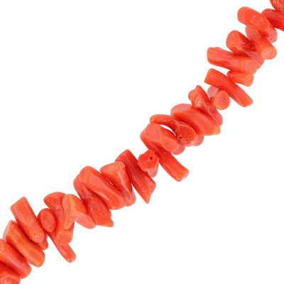 Sale Photo Thumbnail #289: Antique Gold Filled Branch Coral Souvenir Graduated Strand Necklace