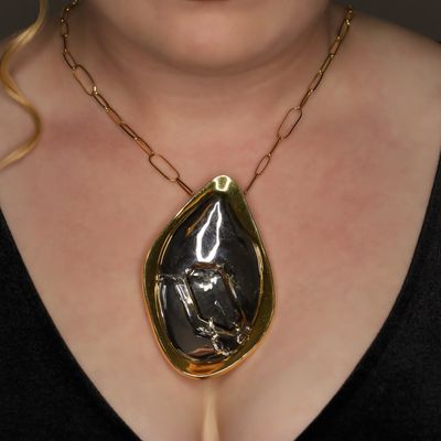 Sale Photo Thumbnail #61: Alexis Bittar 14K Gold Over Brass Rhinestone Necklace