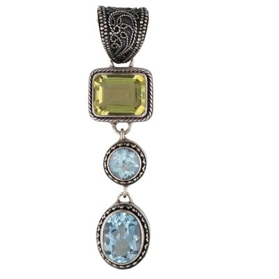 Sale Photo Thumbnail #449: Lori Bonn Sterling Topaz Citrine Dangle Pendant