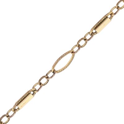 Sale Photo Thumbnail #225: Signed 12K Gold Filled Station Bar Chain Necklace