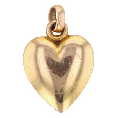 Sale Photo Thumbnail #246: Vintage Gold Filled Puffy Heart Charm Pendant