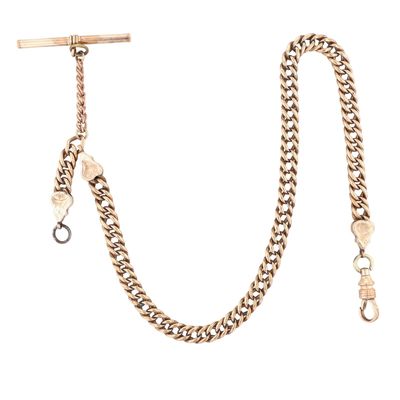 Sale Photo Thumbnail #382: PB Co. Gold Filled Albert Pocket Watch Chain