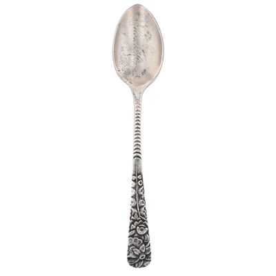 Sale Photo Thumbnail #271: Gorham 1885 Sterling Silver Engraved Floral Souvenir Spoon