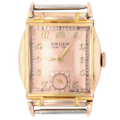 Sale Photo Thumbnail #230: Gruen Watch Co. Swiss 10K Gold Filled 15 Jewels Art Deco Watch