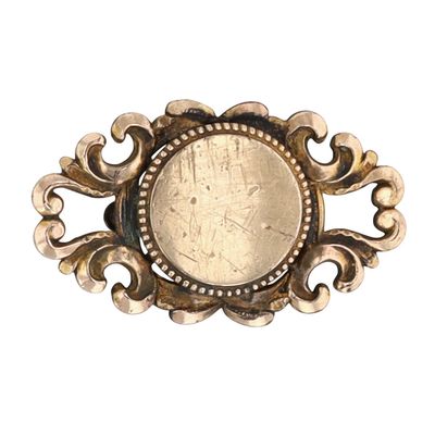 Sale Photo Thumbnail #269: Antique Gold Filled Scrolled Signet Medallion