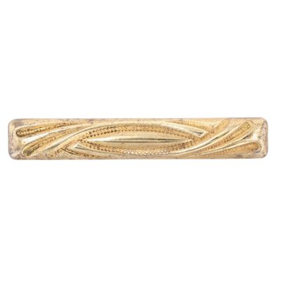 Sale Photo Thumbnail #308: Victorian Gold Filled Embossed Crossover Bar Brooch