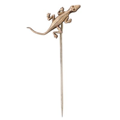 Sale Photo Thumbnail #256: Vintage Gold Filled Sterling Silver Lizard Stick Pin