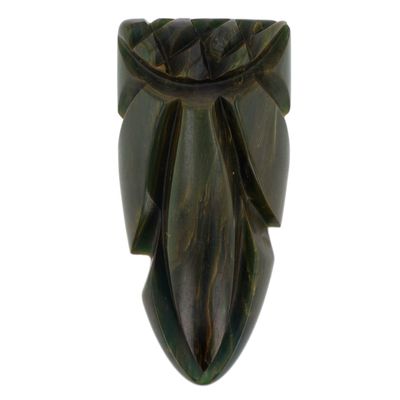 Sale Photo Thumbnail #201: Vintage Silver Tone Bakelite Crowned Shield Dress Clip