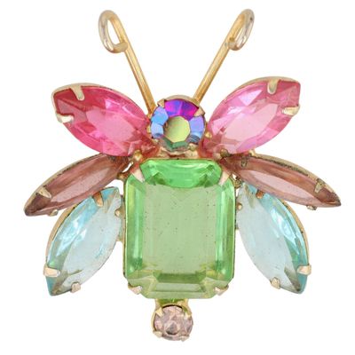 Sale Photo Thumbnail #9: Juliana D&E Gold Tone Rhinestone Flying Insect Brooch