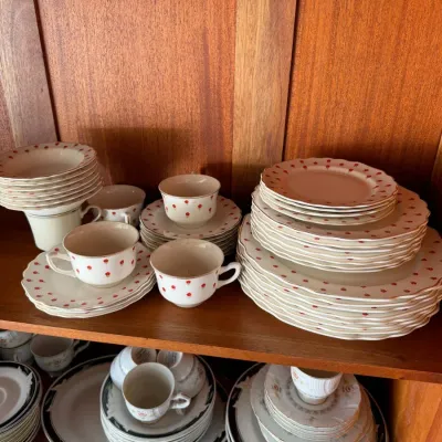 Lido by W. S. George Red Floral Dinnerware