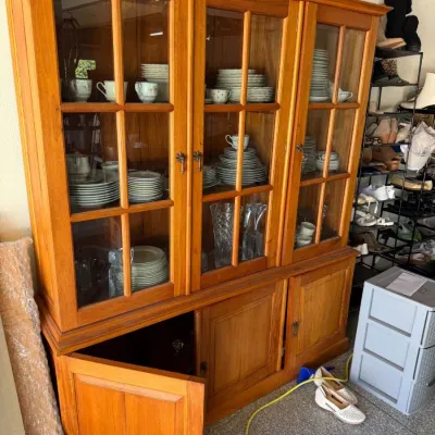Wood Glass Door Display Cabinet