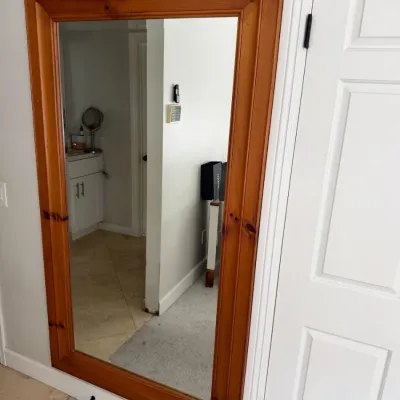 Tall Wood Framed Wall Mirror