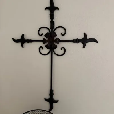 Black Metal Wall Cross