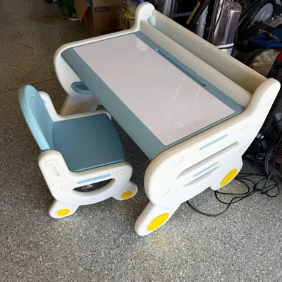 Child Desk and Bench Set