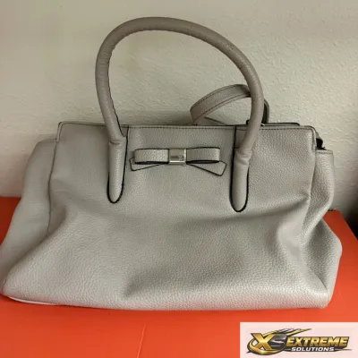 Light Gray Bow Detail Handbag