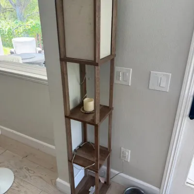Narrow Wood Display Shelf