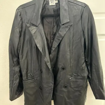 Black Leather Blazer