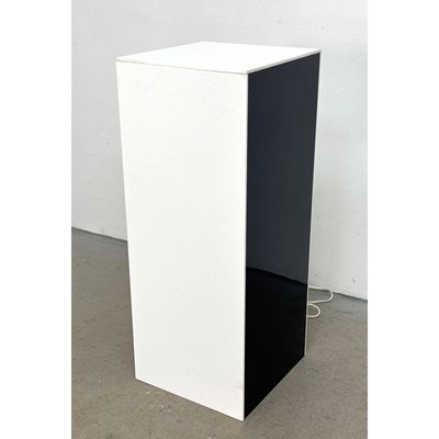 Modern Lexan Plastic Lighted Pedestal Sculpture Stand