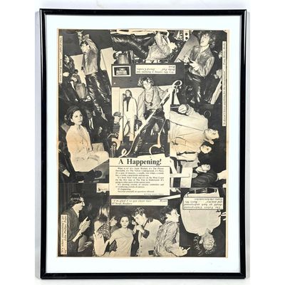 Rare Andy Warhol exploding plastic inevitable 1966 advertisement at Trip nightclub sunset strip Los Angeles. Original Advertisement.