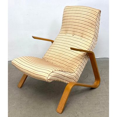 Vintage Mid Century Eero Saarinen Knoll Grasshopper Chair. Laminated Bentwood Cantilever Lounge Chai