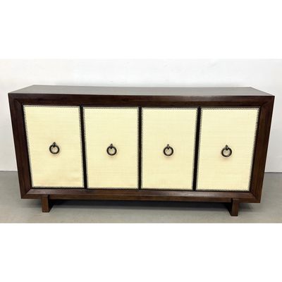 Vanguard Furniture Thom Filicia Home Durston Road Sideboard. 4-door dark wood with woven panels and