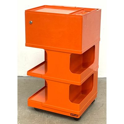 Stile Neolt Italy Space Age Plastic Rolling Utility Storage Cart Designed by Giovanni Pelis