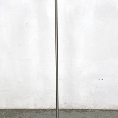 LAUREL Stainless Mushroom Floor Lamp. Metal Frame Only. Missing Glass Shade. Paper Label.