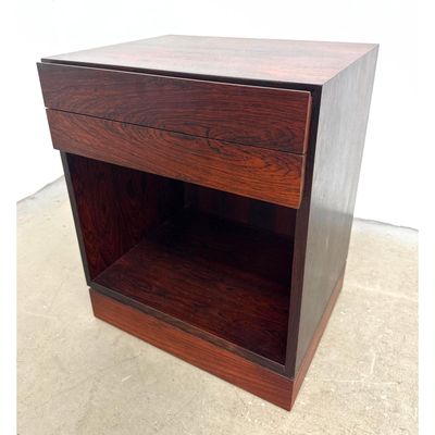 Arne Wahl Iverson for Vinde Mobelfabrik Rosewood Nightstand with 2 Drawers and Open Cubby. Made in D