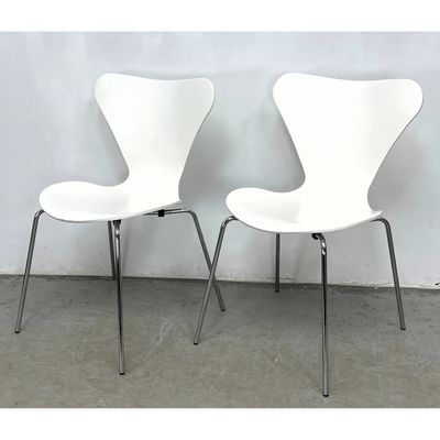 Pair Arne Jacobsen Style Bentwood Ant Chairs. Unmarked