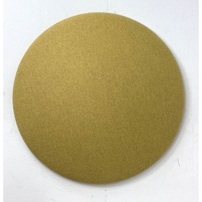 Allermuir Circular Landscape Synergy Upholstered Wall Panel. Model BDZ4. Chartreuse Green Fabric. Da