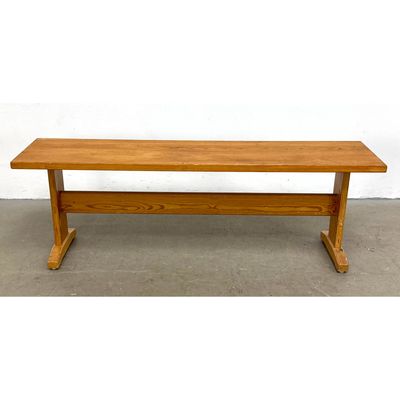 Pine Swedish Modern Shaker Style Long Bench