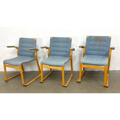 Set of 3 Bruno Mathsson Mi 423 Cantilevered Armchairs for Mathsson International