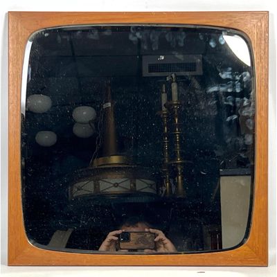 Small Danish Modern Teak Wall Mirror.