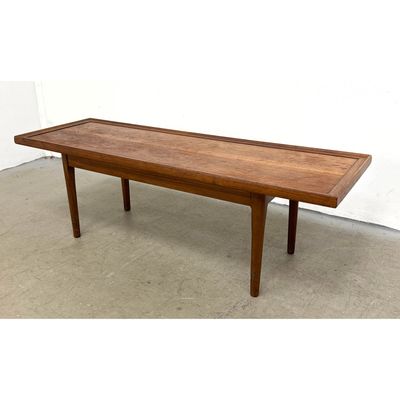 Kipp Stewart Drexel Declaration Walnut Wood Diminutive Coffee Table Bench. Great for small spaces, o