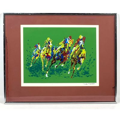 Ted Tanabe Horse Racing Print. Home Stretch.