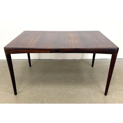 Danish Modern Rosewood Extension Dining Table by Bramin Made in Denmark. 1 Large Leaf.