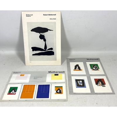 Group of Robert Motherwell Marlborough Graphics Exhibition Ephemera including Africa Suite, Basque S