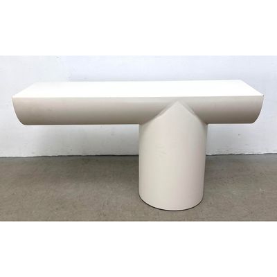 J. Wade Beam for Brueton Counter balance T Console Table. Unmarked.