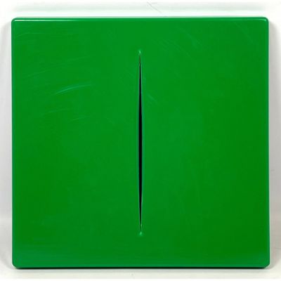 2 Part Plastic Wall Art After Lucio Fontana.