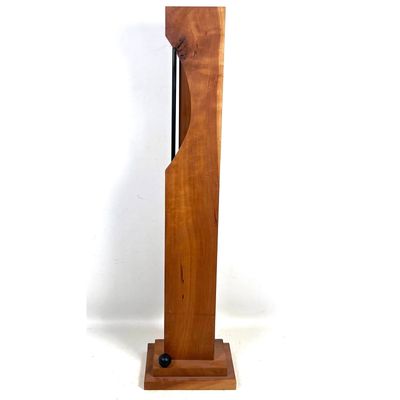 B. Mcgeehan Modernist Floor Sculpture. Solid Hardwood and Metal. Signed.