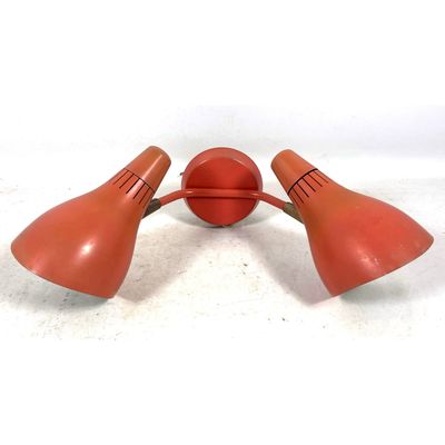 Lightolier Adjustable 2 Arm Wall Sconce. Metal and Plastic.