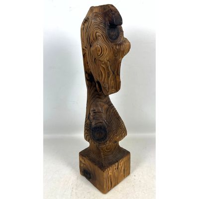 Mid Century Modern Witco Style Carved Wood Abstract Sculpture.