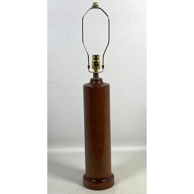 Steamline Mid Century Modern Wood Table Lamp.  Bottle form.