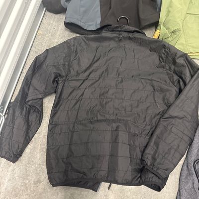 Seven piece clothing set - three jackets, one cashmere hoodie, one orange tech fleece two long sleeve T-shirts. All size large in good...