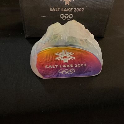 Salt Lake City 2002 Olympic Holographic Paperweight