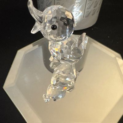 Swarovski Silver Crystal Duck Figurine 2 Piece Set