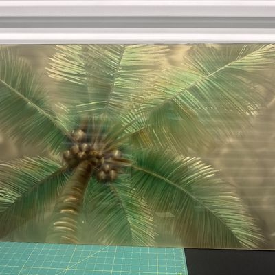 Greg Helmick metal etched art palm tree