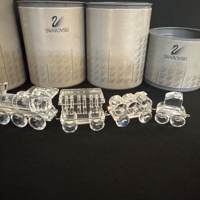 Four Piece Swarovski Train Collection